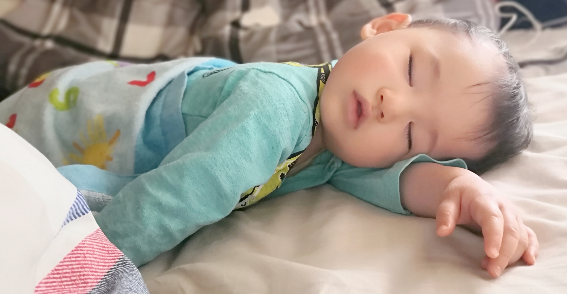 寝ている子どもの様子